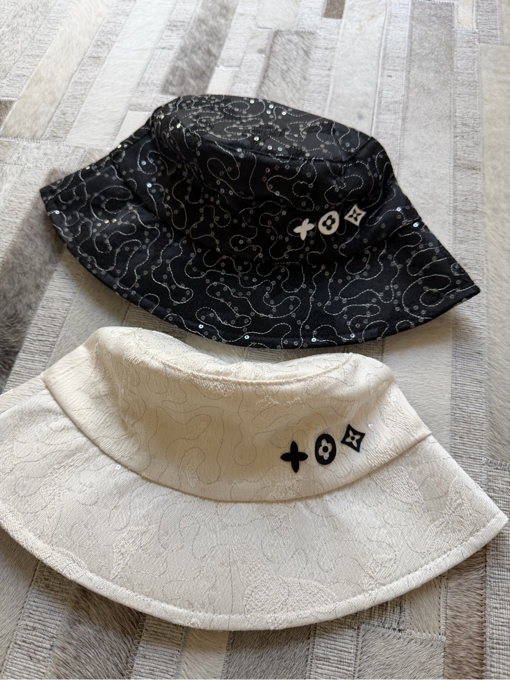 LV sparkle bucket hats